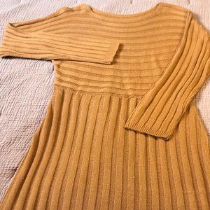 Batwing Sleeve Belted Sweater Dress